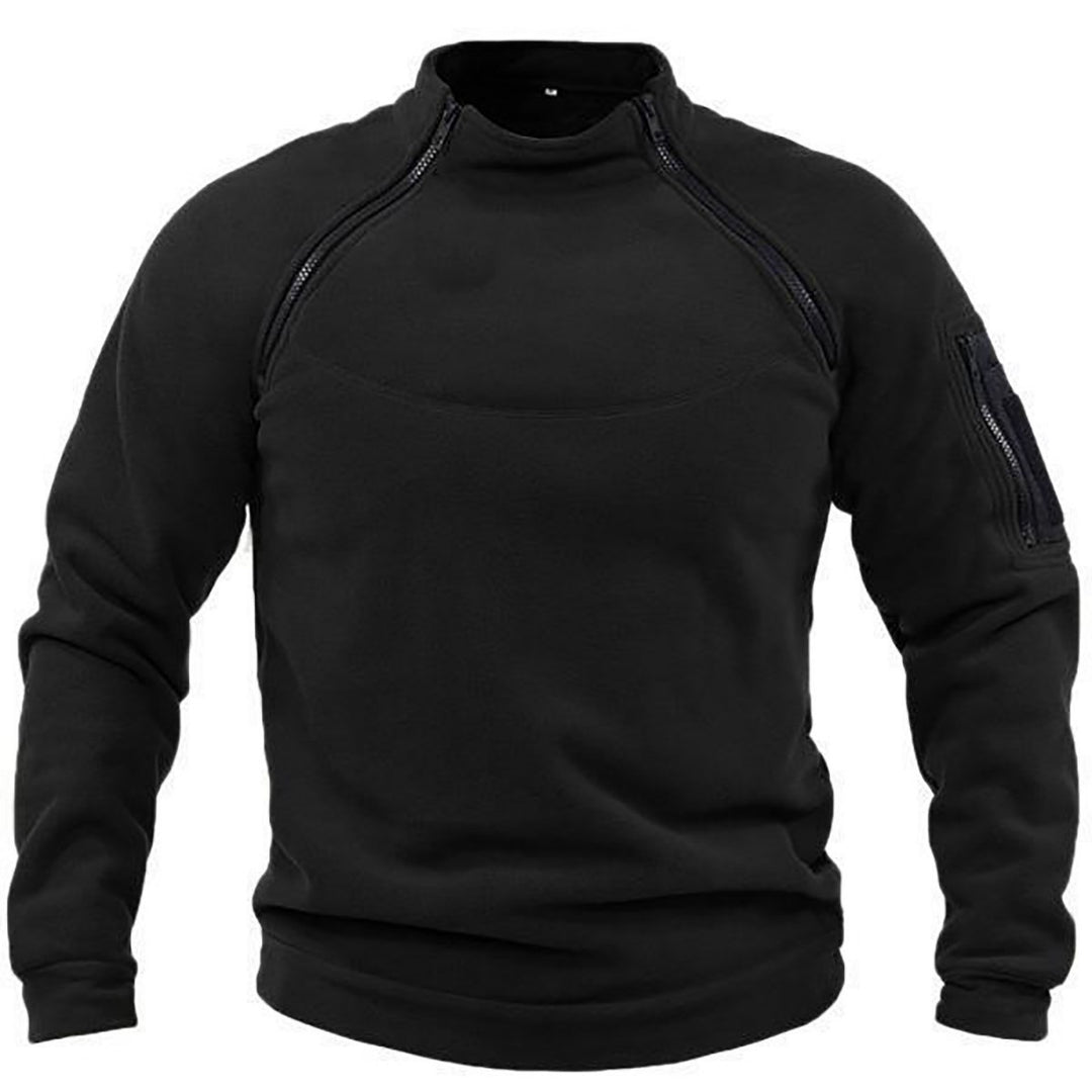 Herren Thermo-Fleecepullover med hög krage och praktiska fickor Mirla-Eva Jonsson