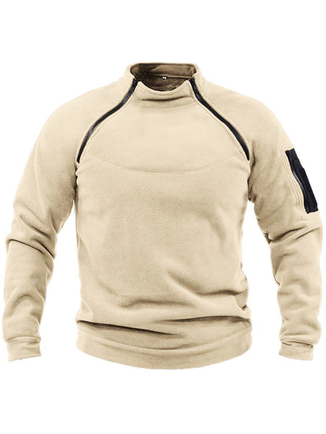 Herren Thermo-Fleecepullover med hög krage och praktiska fickor Mirla-Eva Jonsson