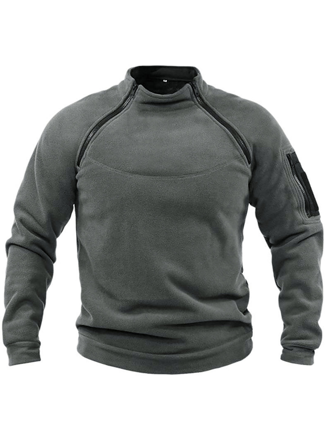 Herren Thermo-Fleecepullover med hög krage och praktiska fickor Mirla-Eva Jonsson