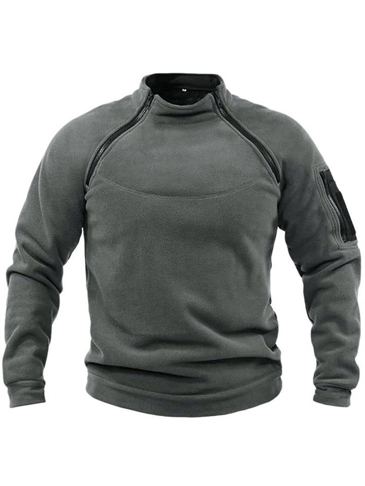 Herren Thermo-Fleecepullover med hög krage och praktiska fickor Mirla-Eva Jonsson
