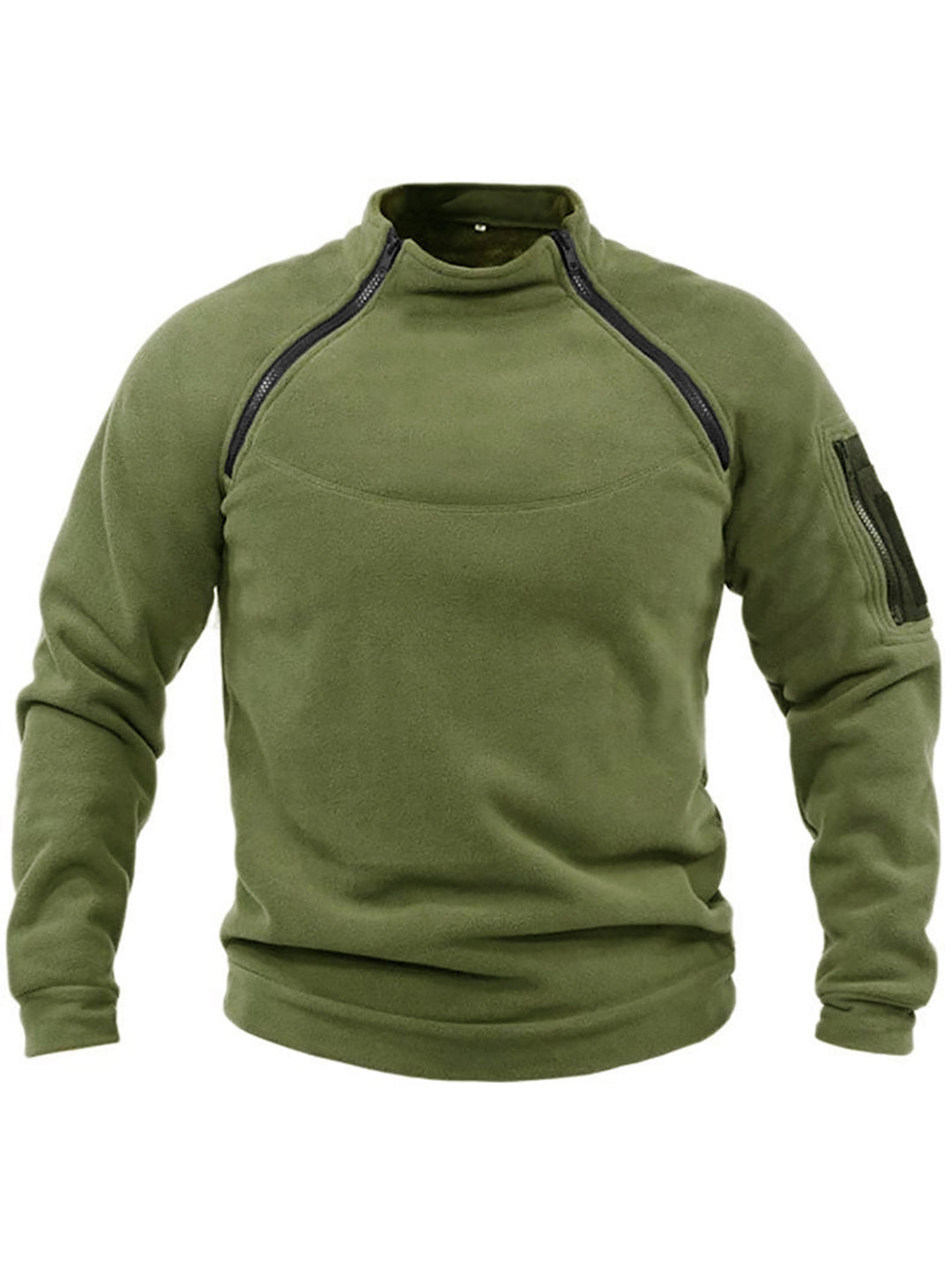 Herren Thermo-Fleecepullover med hög krage och praktiska fickor Mirla-Eva Jonsson