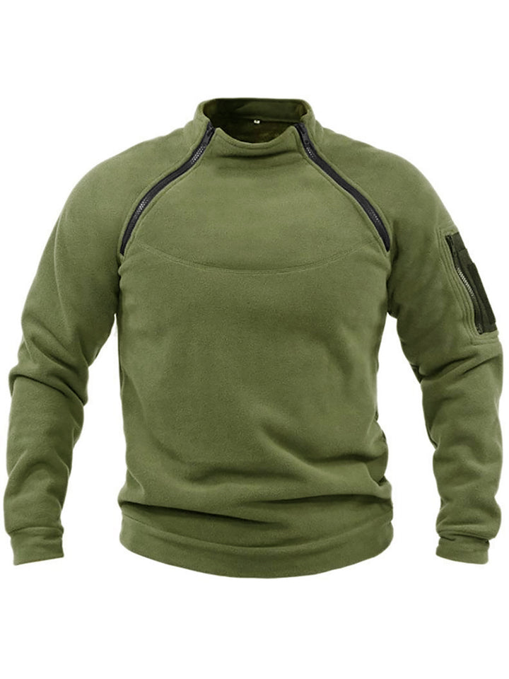 Herren Thermo-Fleecepullover med hög krage och praktiska fickor Mirla-Eva Jonsson