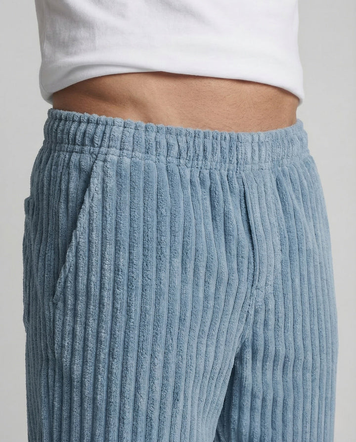 Herren Velour byxor Långa Elastisk midja-Eva Jonsson
