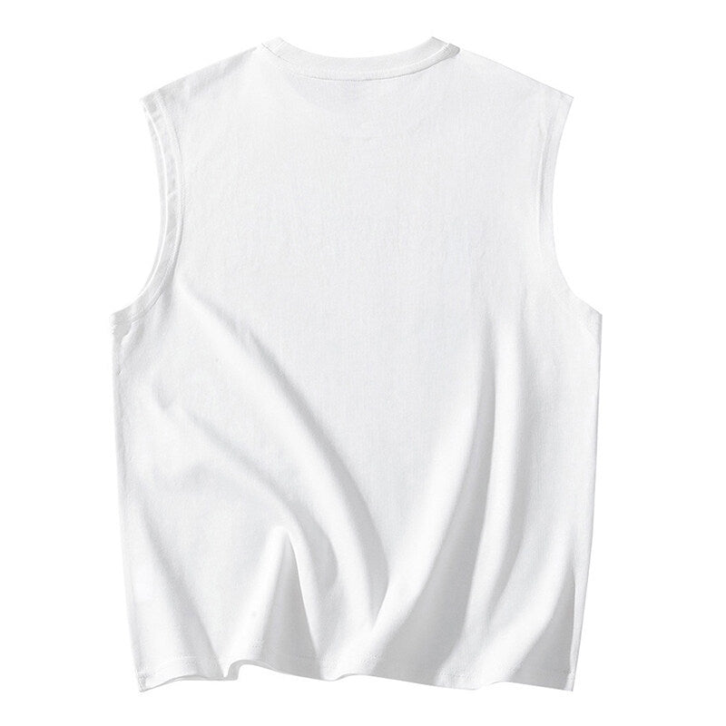 Herren ärmlös T-shirt med stiligt söm detalj Mirla-Eva Jonsson