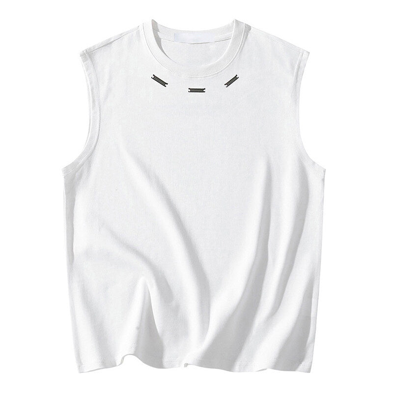 Herren ärmlös T-shirt med stiligt söm detalj Mirla-Eva Jonsson