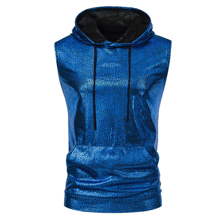 Herren ärmlös hoodie med strukturerad glitseeffekt Mirla-Eva Jonsson