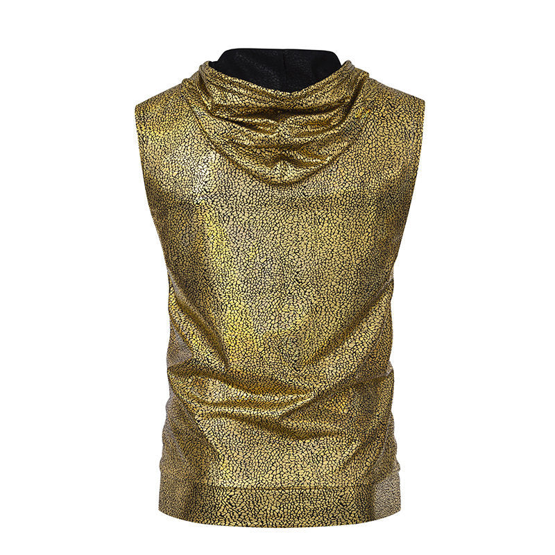Herren ärmlös hoodie med strukturerad glitseeffekt Mirla-Eva Jonsson