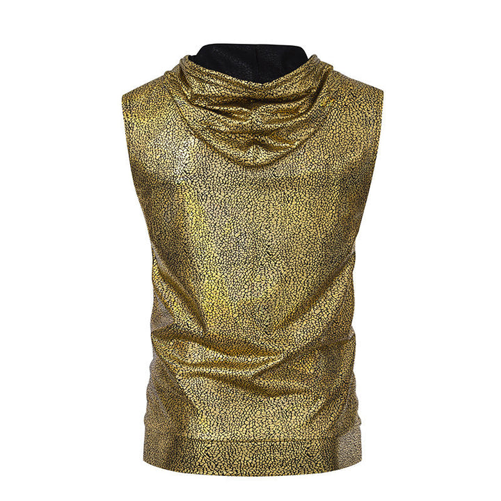 Herren ärmlös hoodie med strukturerad glitseeffekt Mirla-Eva Jonsson