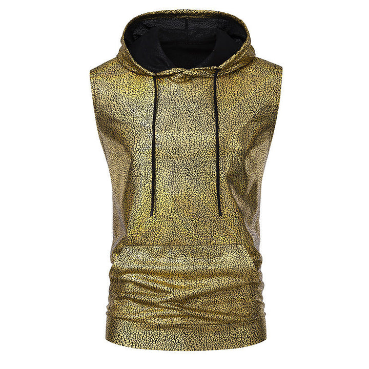 Herren ärmlös hoodie med strukturerad glitseeffekt Mirla-Eva Jonsson