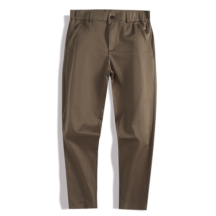 Herren bekväma Chinos med elastisk linning och praktiska fickor Mirla-Eva Jonsson