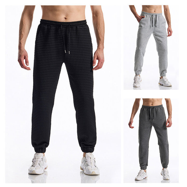 Herren bekväma sweatpants med hög midja och elastisk komfort Mirla-Eva Jonsson