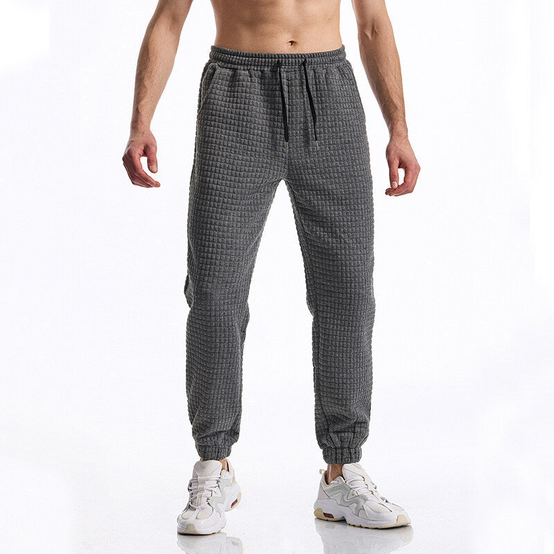 Herren bekväma sweatpants med hög midja och elastisk komfort Mirla-Eva Jonsson