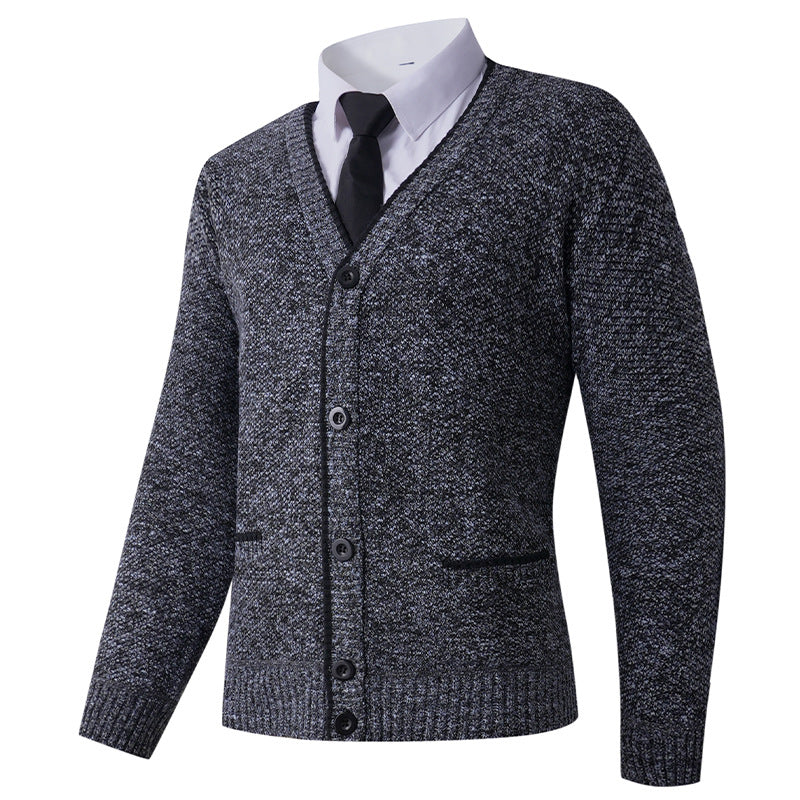 Herren cardigan med V-hals och klassisk design Mirla-Eva Jonsson