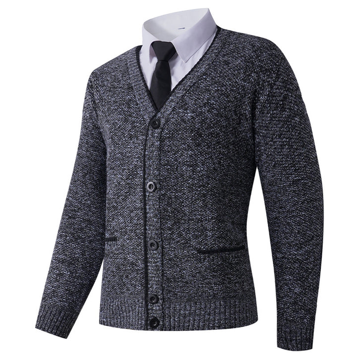 Herren cardigan med V-hals och klassisk design Mirla-Eva Jonsson