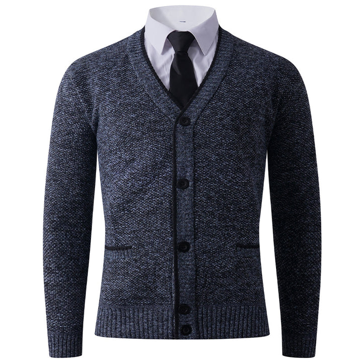 Herren cardigan med V-hals och klassisk design Mirla-Eva Jonsson