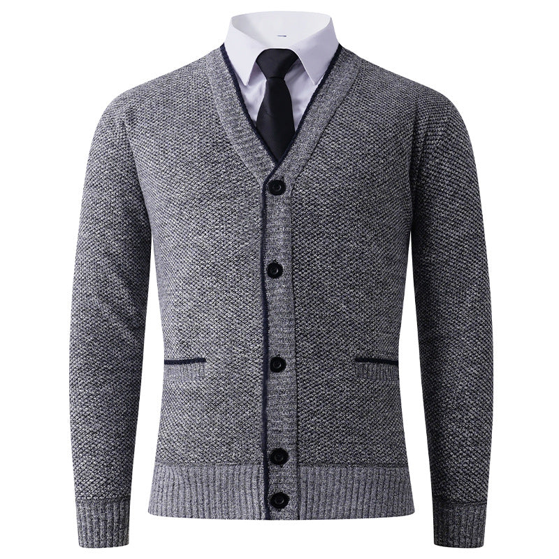 Herren cardigan med V-hals och klassisk design Mirla-Eva Jonsson