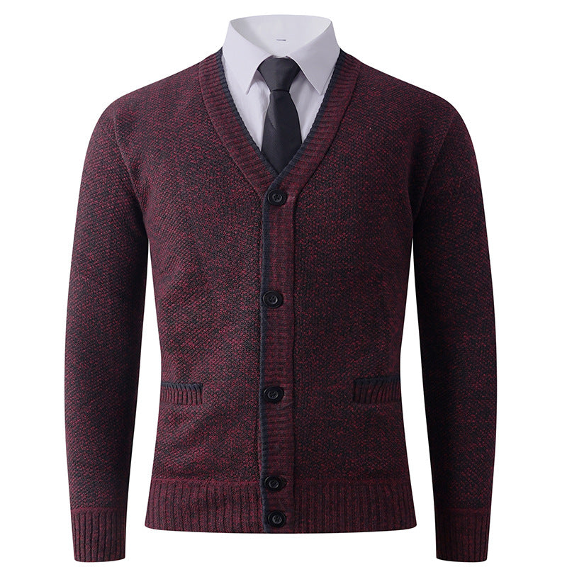 Herren cardigan med V-hals och klassisk design Mirla-Eva Jonsson
