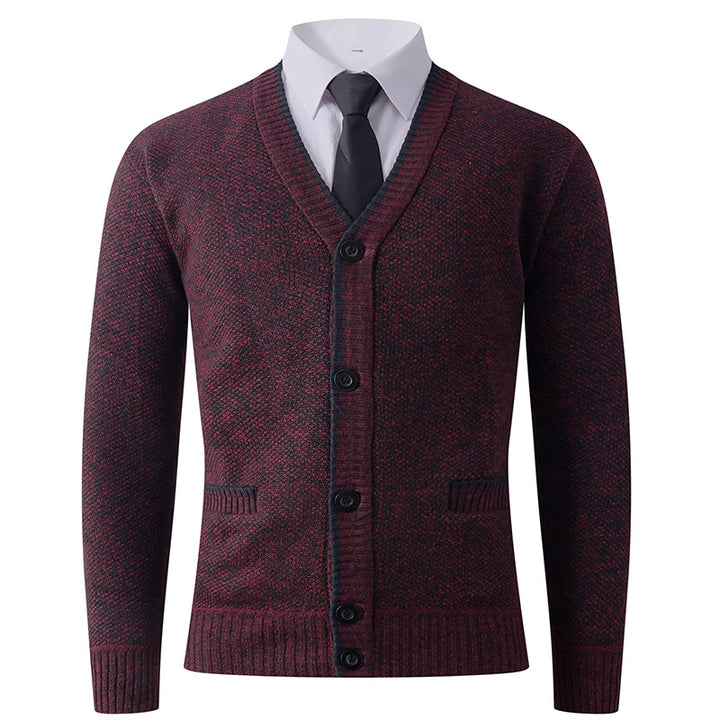 Herren cardigan med V-hals och klassisk design Mirla-Eva Jonsson