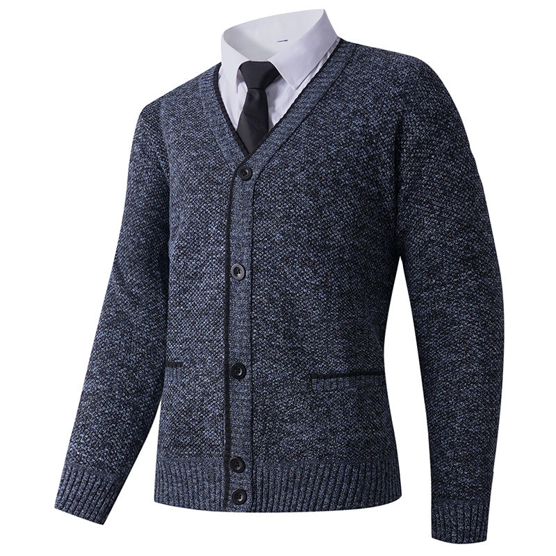 Herren cardigan med V-hals och klassisk design Mirla-Eva Jonsson