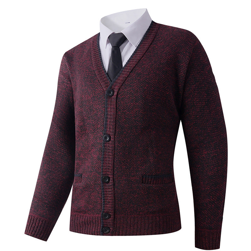 Herren cardigan med V-hals och klassisk design Mirla-Eva Jonsson
