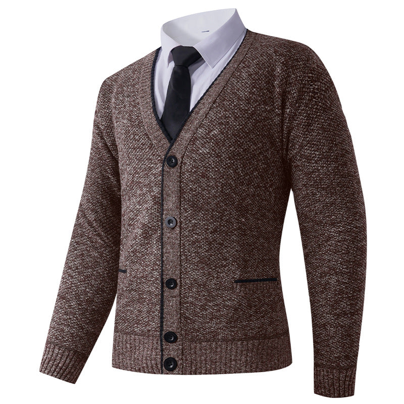 Herren cardigan med V-hals och klassisk design Mirla-Eva Jonsson