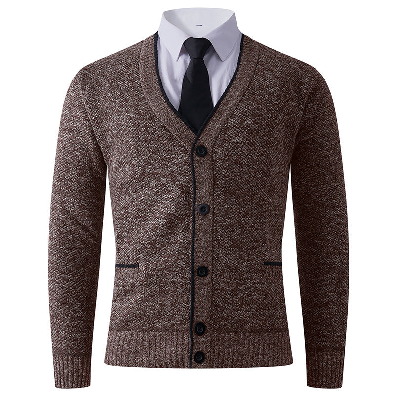 Herren cardigan med V-hals och klassisk design Mirla-Eva Jonsson