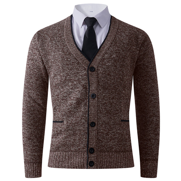 Herren cardigan med V-hals och klassisk design Mirla-Eva Jonsson