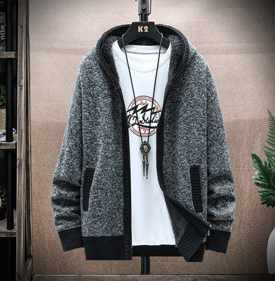 Herren cardigan med asymmetrisk dragkedja och praktiska fickor Mirla-Eva Jonsson