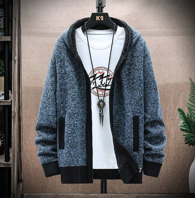 Herren cardigan med asymmetrisk dragkedja och praktiska fickor Mirla-Eva Jonsson
