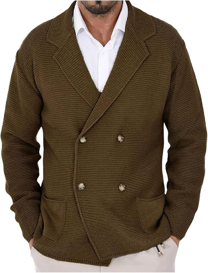 Herren cardigan med dubbel smickrande snitt Mirla-Eva Jonsson