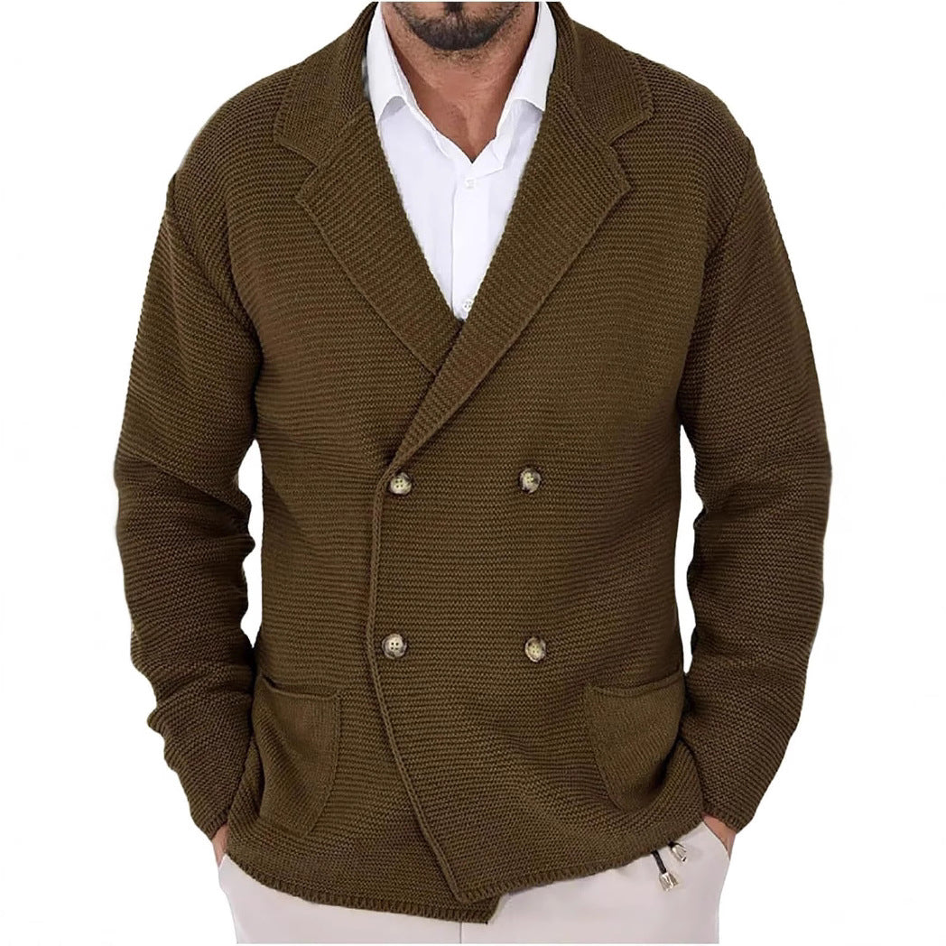Herren cardigan med dubbel smickrande snitt Mirla-Eva Jonsson