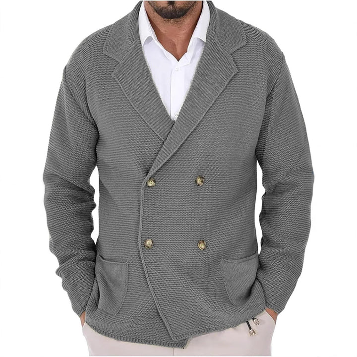 Herren cardigan med dubbel smickrande snitt Mirla-Eva Jonsson