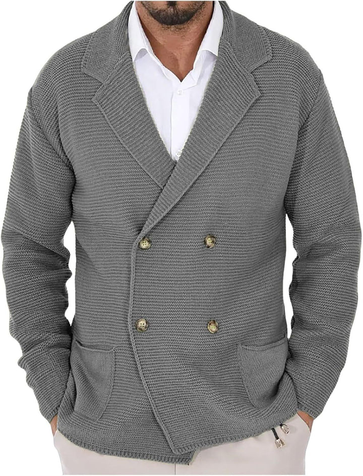 Herren cardigan med dubbel smickrande snitt Mirla-Eva Jonsson