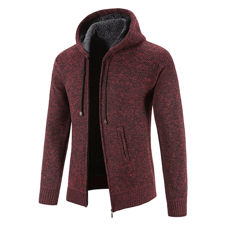 Herren cardigan med modern huva och strukturerad design Mirla-Eva Jonsson