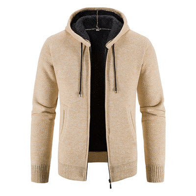 Herren cardigan med modern huva och strukturerad design Mirla-Eva Jonsson