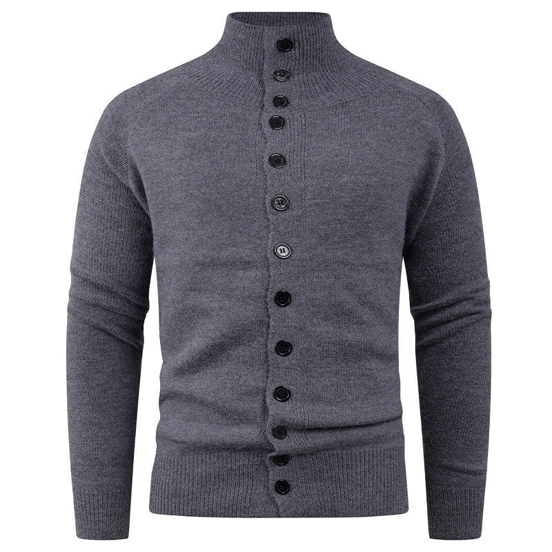 Herren cardigan med modern ståkrage och knapstängning Mirla-Eva Jonsson