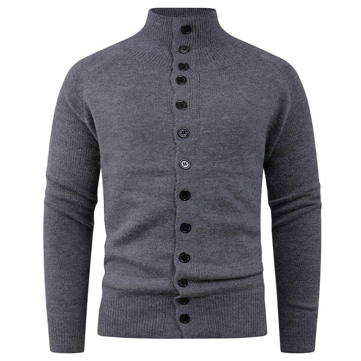 Herren cardigan med modern ståkrage och knapstängning Mirla-Eva Jonsson