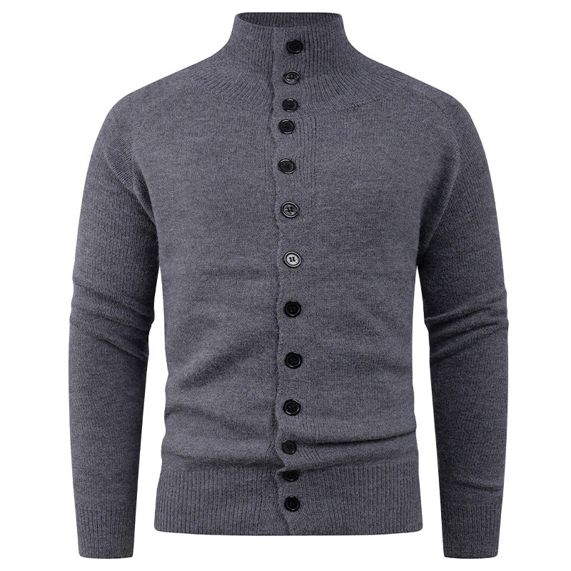 Herren cardigan med modern ståkrage och knapstängning Mirla-Eva Jonsson