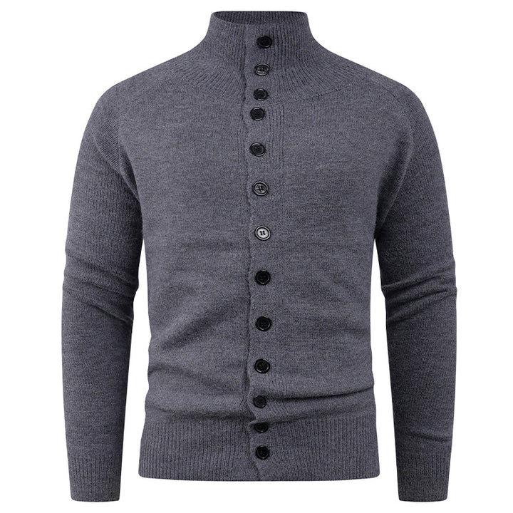 Herren cardigan med modern ståkrage och knapstängning Mirla-Eva Jonsson