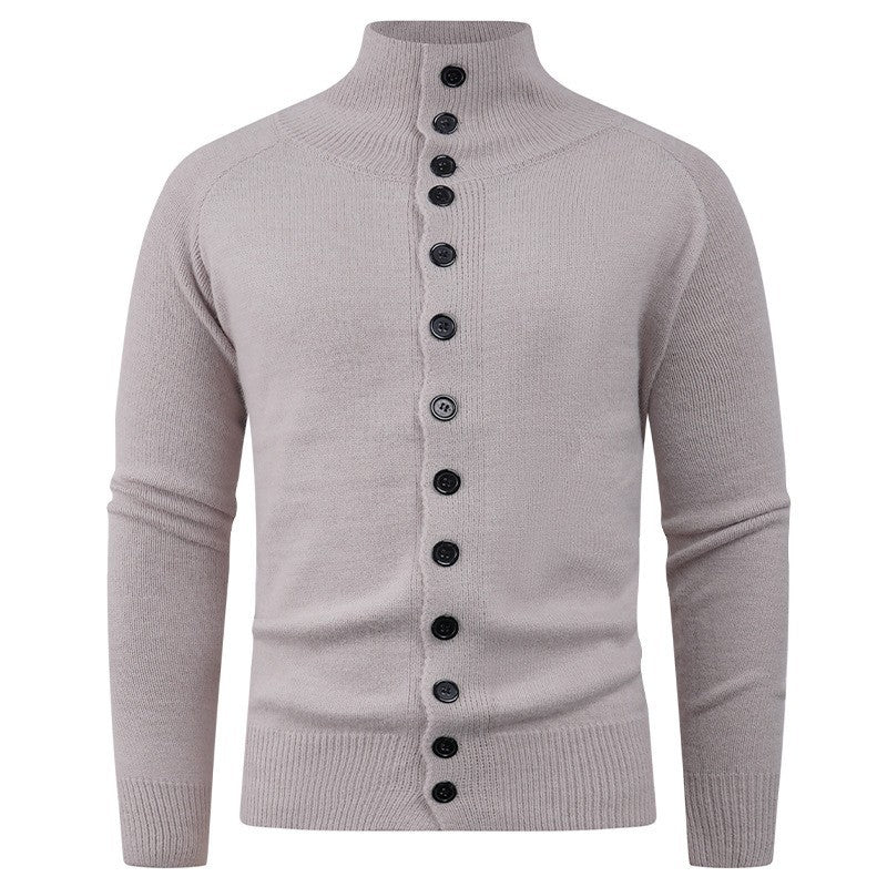 Herren cardigan med modern ståkrage och knapstängning Mirla-Eva Jonsson