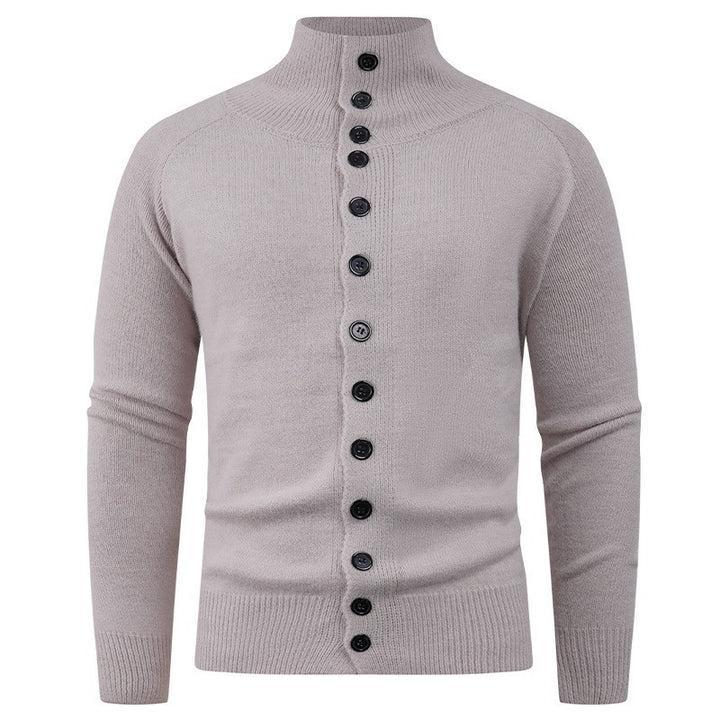 Herren cardigan med modern ståkrage och knapstängning Mirla-Eva Jonsson