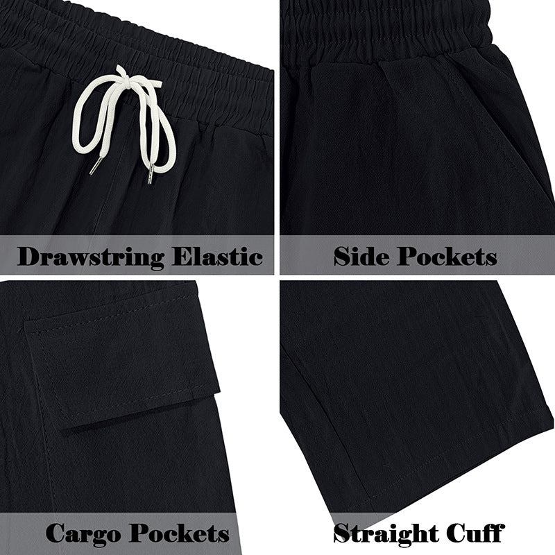 Herren cargo-byxor med elastisk midja och praktiska fickor Mirla-Eva Jonsson