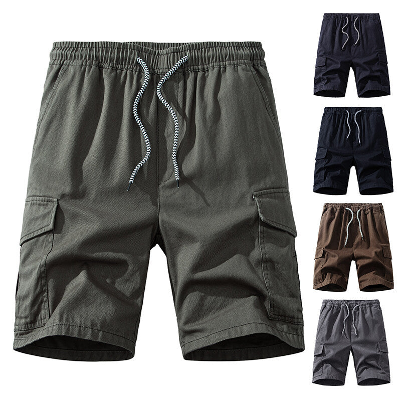 Herren cargo shorts med elastisk midja och praktiska sidofickor Mirla-Eva Jonsson