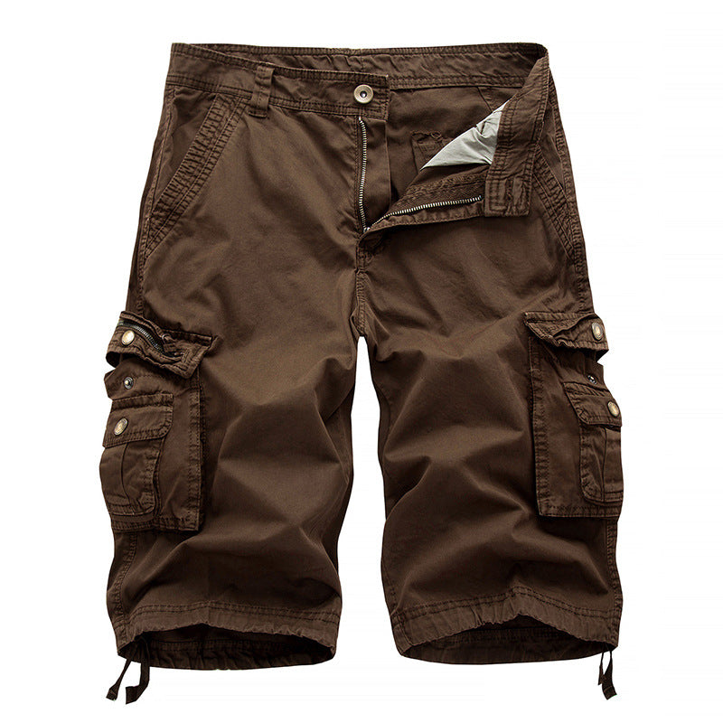 Herren cargoshorts med multifunktionella fickor och elastisk midja Mirla-Eva Jonsson