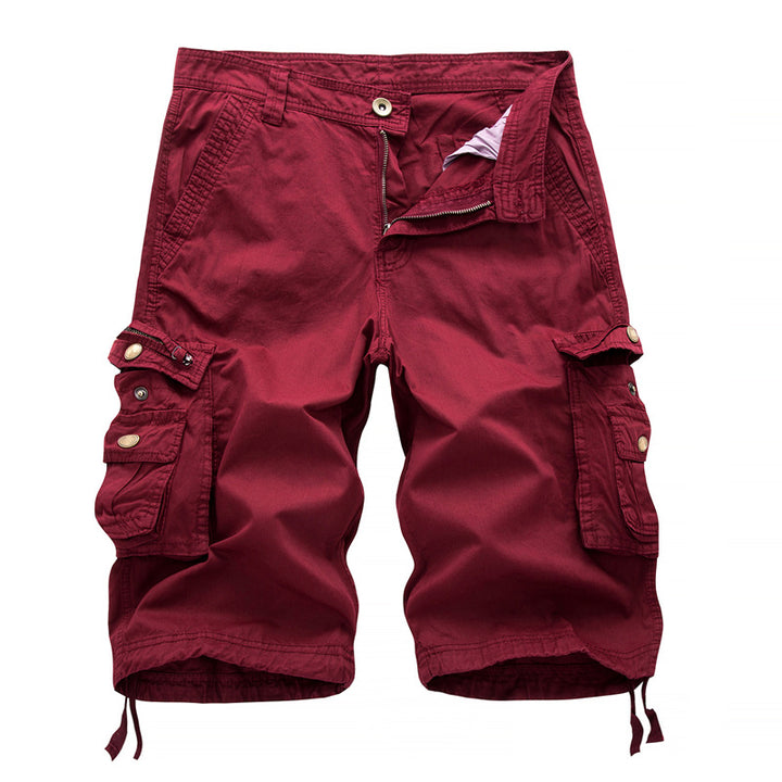 Herren cargoshorts med multifunktionella fickor och elastisk midja Mirla-Eva Jonsson
