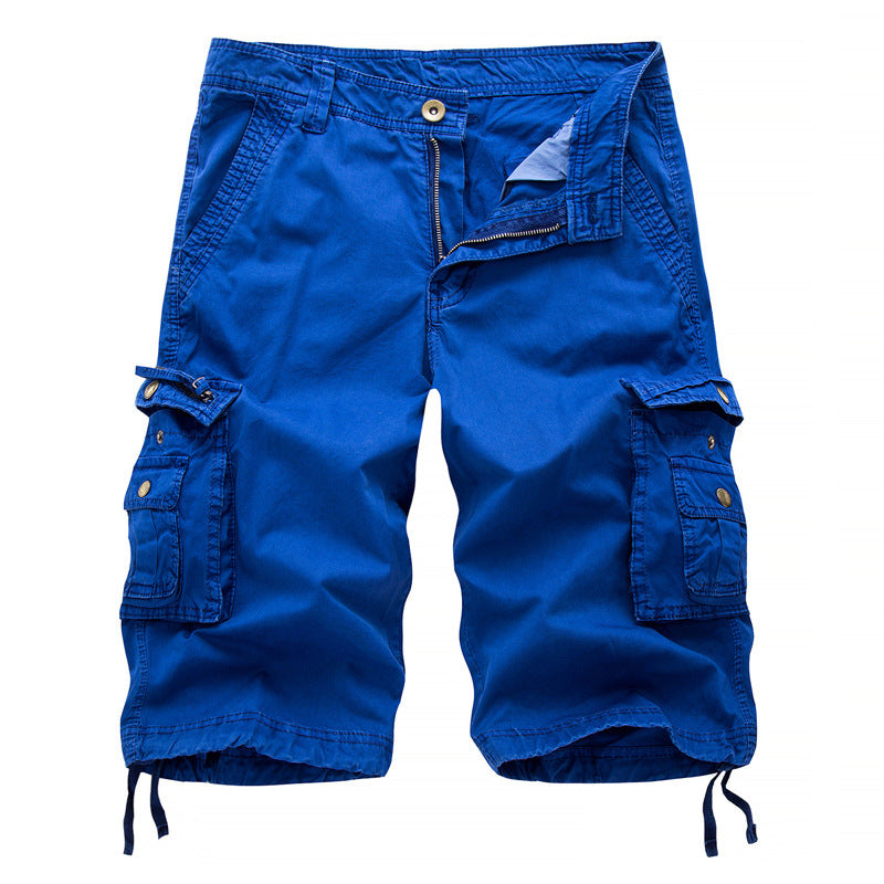 Herren cargoshorts med multifunktionella fickor och elastisk midja Mirla-Eva Jonsson