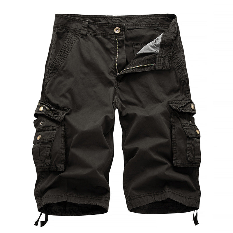Herren cargoshorts med multifunktionella fickor och elastisk midja Mirla-Eva Jonsson