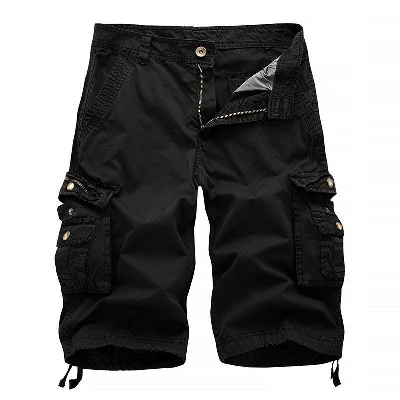 Herren cargoshorts med multifunktionella fickor och elastisk midja Mirla-Eva Jonsson