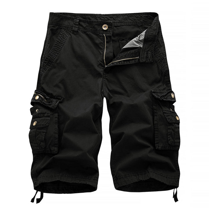 Herren cargoshorts med multifunktionella fickor och elastisk midja Mirla-Eva Jonsson