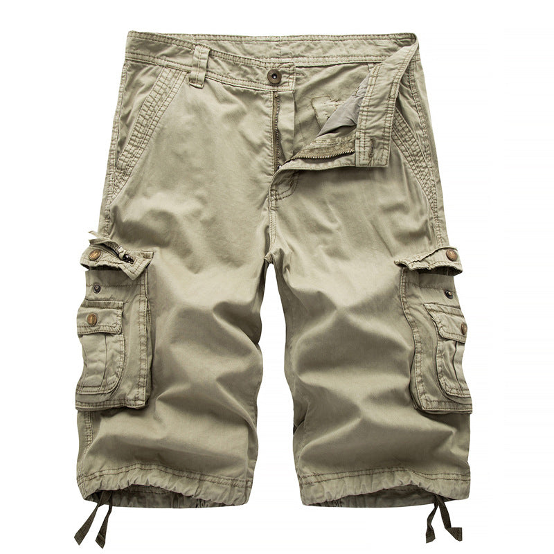 Herren cargoshorts med multifunktionella fickor och elastisk midja Mirla-Eva Jonsson